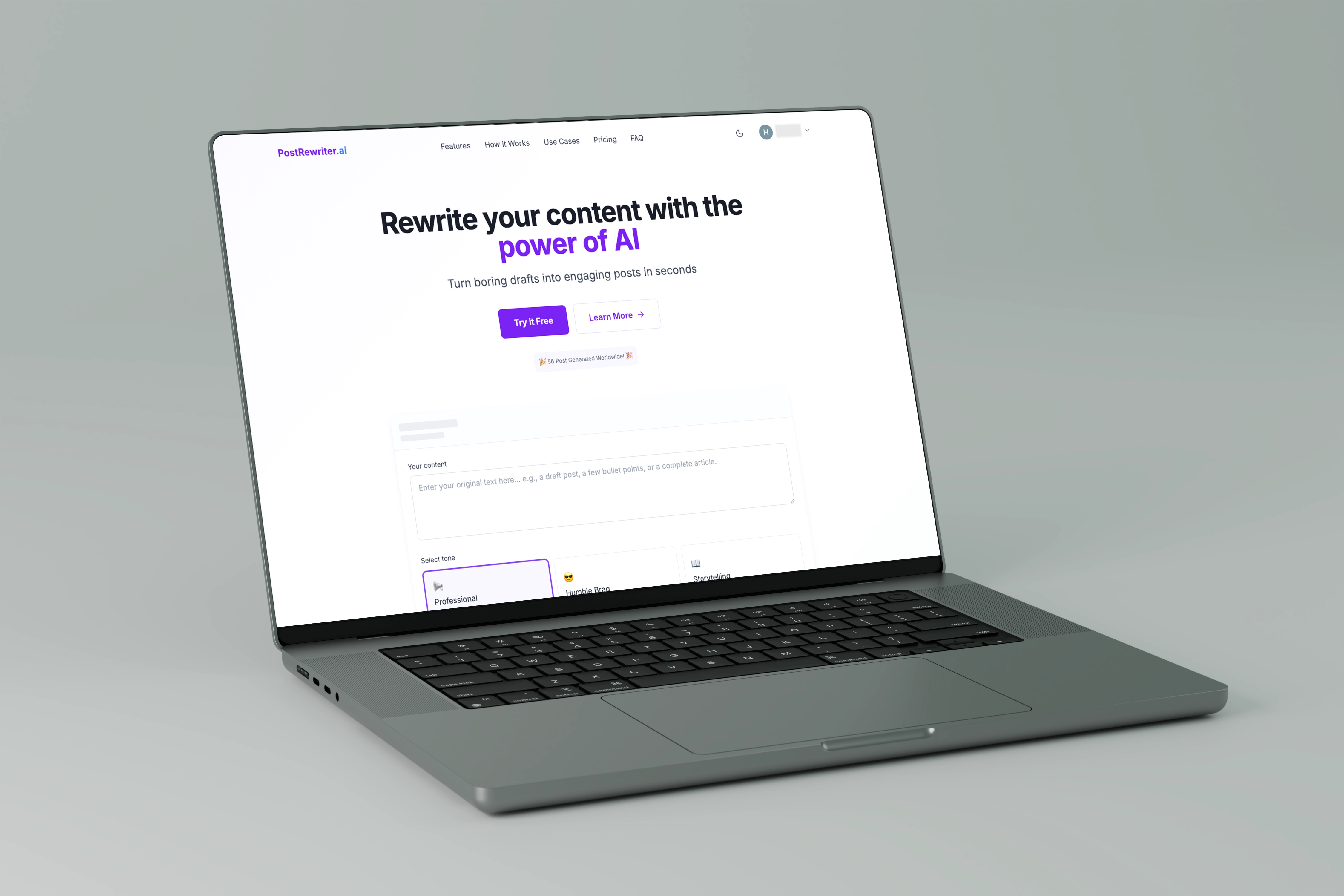 PostRewriter AI : Rewrite your bad writting with AI